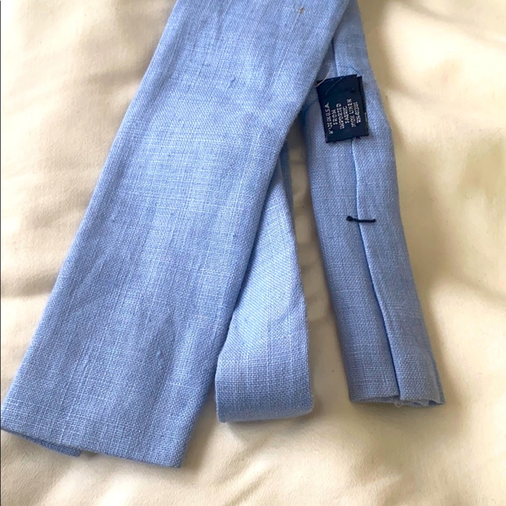 Powder Blue polo Ralph Lauren linen tie